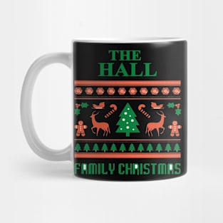 Family Christmas - Groovy Christmas HALL family, Family Christmas T-shirt, Pjama T-shirt Mug